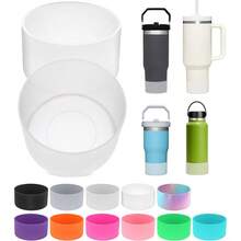PICcircuit 2PCS For  Boot Silicone Bottom For  Adventure 40oz 30oz IceFlow 20oz 30oz Bottlefor Hydroflask Tumbler 1224oz For  Cup Accories Avoid ScratchesNoise - Trong sáng - Xem 2