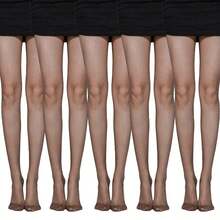 1 Stück Damen transparente glänzende Strumpfhose mit Sternrhinestone-Verzierungen, beige & kaffee, körperbetont, Frühling/Sommer