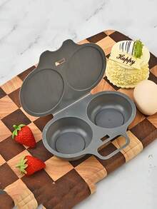 1 pezzo/Nero 1 pezzo/Bianco 2 pezzi Cuocitore per uova alla piastra a microonde, Steamer per uova rotondo in polistirene PS per omelette - Accessorio da cucina, utensile da cucina