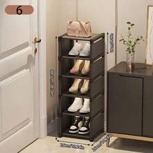 1pc Multi-Function Shoe Rack/Storage Rack, Black/White Color Options, Dust-Proof, Heightened & Widened Design Suitable For Plus Size Shoes, Space-Saving, Applicable For Entryway, Living Room, Kitchen, Bathroom, Practical Shelving Unit