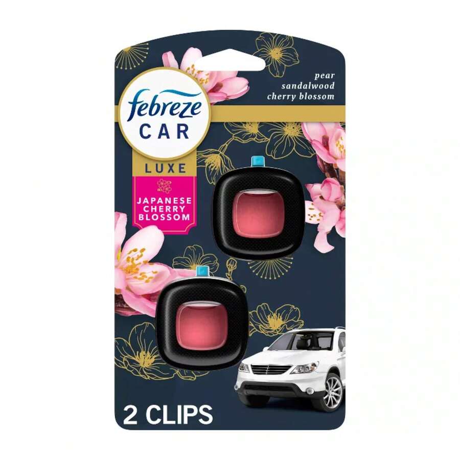 Febreze Car Air Freshener - Japanese Cherry Blossom - 0.14 Fl Oz/2pk - 1 - 查看 1