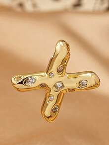 1pc Fashionable & Cute Cheese Design Letter Beaded Pendant Necklace, Elegant & Versatile For Women - Yellow Gold - View 20