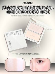 NOVO 3D Sculpting Contour & Highlight Palette, Matte & Pearlescent Comprehensive Palette, Suitable For Autumn/Winter, Ideal For Women, Y2K Style, Great For Birthday, Party, New Year Makeup - 01# Wild Gardenia - View 1