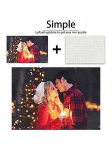Custom 70/120/300/500 Piece Photo Jigsaw Puzzle - Personalized Gift For Weddings, Birthdays, Valentine's Day, Mother's Day, Father's Day, Back-To-School Season, Halloween, Christmas, New Year - High-Quality Print, Premium Material, Party Hosts, Festive Design - Multicolor - View 3