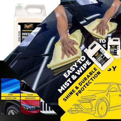 Meguiar's D15601 Synthetic X-Press Spray Wax - For Car Detailing, Deep Shiny Look, On Wet/Dried Paint & In Direct Sunlight, Moisture Rolls Off, 1 Gallon