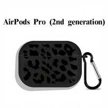 [可拆卸设计] 新款时尚黑色心形波尔卡圆点保护壳适用于第四代 Pro 3/1/Ds Proods Pro 2 - 柔软 TPU 无线耳机保护壳，送给家人和朋友的完美礼物