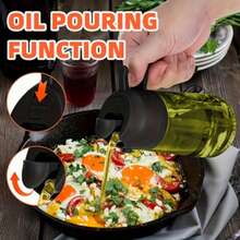 2 In 1 Oil Dispenser, Portable Oil Pour Bottle, Olive Oil Sprayer And Oil Dispenser For Cooking, Grilling, Salad -, Great For Kitchen Use, Kitchen Oil Dispenser - màu nâu - Xem 6