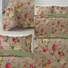 3-Piece Queen Size Bedspread Set, Patchwork Quilt, Ultra Double-Sided - 查看 3
