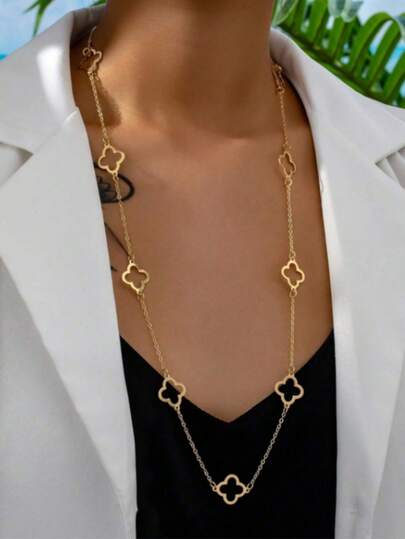 1pc Fashionable Niche Heart Pendant Necklace For Women, Minimalist Style