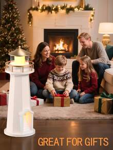 1 pieza Altavoz Bluetooth con forma de faro, con cargador inalámbrico y efectos de iluminación ambiente RGB, disponible con versión RGB controlada por aplicación - Blanco - Ver 7