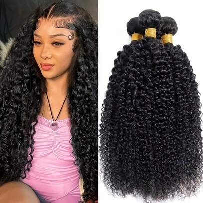Brazilian Kinky Curly Human Hair Bundles Unprocessed 100% Human Hair Extensions Jerry Curly Natural 8-32Inch 1/3pcs Bundles