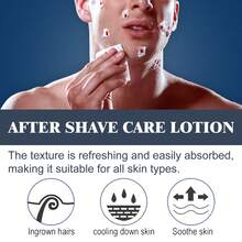 Refreshing Facial Aftershave Cream For Men, Moisturizing And Brightening. - Blue - View 7