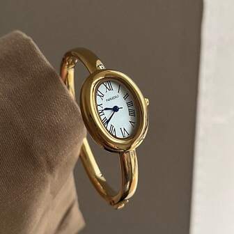 GUANQIN 1pc Petite Vintage Luxury Women's Bracelet Watch, Fashion Minimalist Elegant Waterproof Stainless Steel Quartz Watch, Suitable For Daily Wear, Birthday Gift, Halloween, Christmas, Father's Day, Students, Festivals, Dates, Business Occasions, Great Gift