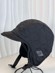 新款护耳帽，男女通用加厚抓绒冬季帽，适合滑雪、骑行等户外运动，飞行员帽