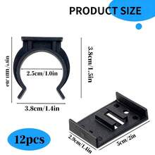 12 Pcs Kitchen Plinth Clips With 24 Screws, Kitchen Kickboard Kick Board Plinth Clips Secure Kickboard Installation Sofa Bed Furniture Table - Black - View 2
