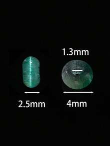 100 pezzi 2*4mm Perline di vetro bicolore a occhio di gatto, confezione per accessori fai-da-te per braccialetti, forniture per gioielli e artigianato, parti all'ingrosso - Multicolore - Visualizzare 3