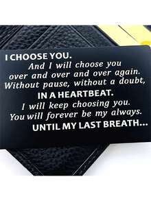 Christmas Gifts For Men, Anniversary Card Gifts For Husband, I Choose You, Gifts For Husband From Wife, Groom's Gifts For Men, Romantic Gifts For Him, Fathers Day