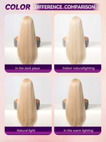 26 Inch Long Straight Blonde Wig For Women Daily Wear No Bangs Natural Heat Resistant Synthetic Wigs Hair Suitable Party Holiday Daily Use - Gold - View 9