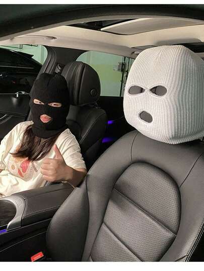 Personalized Funny Car Headrest Seat Cover, Universal Fit