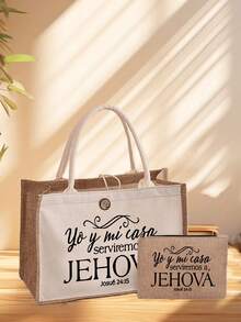 Túi xách họa tiết Chúa Giê-su kèm ngăn đựng mỹ phẩm, ví cầm tay có khóa kéo dành cho nữ, túi đựng đồ vệ sinh cá nhân thời trang khi đi du lịch, túi đựng cơm trưa, ba lô, túi tote đa năng (phù hợp cho giáo viên), túi tote vải lanh quà tặng ngày Nhà giáo, quà tặng cho phụ nữ, túi tote đựng đồ dùng hàng ngày tiện dụng. - Nhiều màu - Xem 12