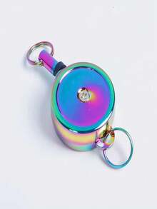 Easy-To-Pull Retractable Buckle Metal Easy-To-Pull Key Chain Anti-Lost Cable Retractable Lanyard - Multicolor - View 7