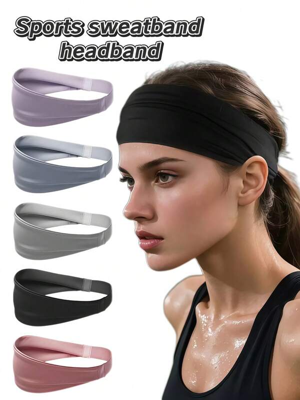Sweat-Absorbent Sports Headband, Basketball Running Yoga Turban, High Elasticity Lightweight Breathable Soft And Comfortable