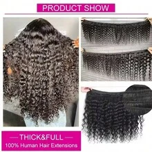 Brazilian Loose Deep Wave Bundles 100% Unprocessed Virgin Human Hair Deep Wave Bundles 28"30"32" Wet And Wavy 3 Bundles Human Hair Extensions Natural Color - Natural Black - 查看 6