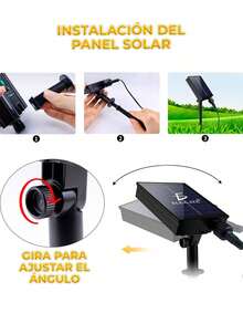 Serie de Luz Led Cálida Serie Navideña con Panel Solar y Control con Intensidad Repelente al Agua Diferentes Medidas 20m 30 m 50m luces navidad Christmas solar cálida repeler agua control intensidad - Amarillo - Ver 5