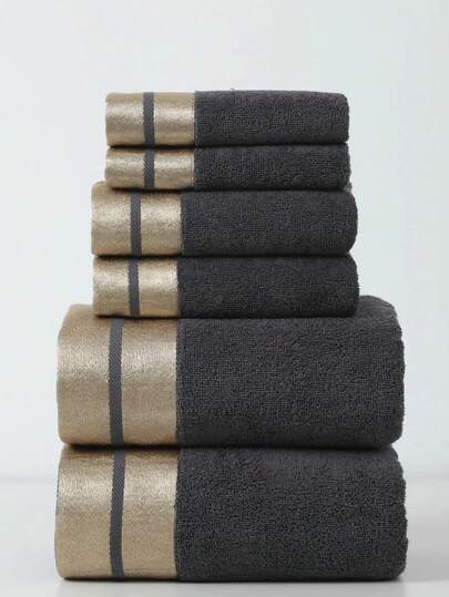 1 pieza Toalla de baño de algodón delgada, rectangular de 70*140cm, color gris oscuro, toalla de ducha/baño unisex para adultos O Toalla de mano/cara de 34*74cm O Pañuelo de 34*34cm, de secado rápido, absorbente y suave, adecuada para baño, cocina, viaje, regalo, gimnasio, playa, hotel, salón, exterior