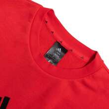 Adidas Sudadera de cuello redondo acanalada casual y deportiva de corte regular para hombre, Moda JE6373