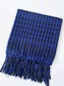 1 Peça Lenço Tático Preto à Prova de Vento para Homens - Durável, Estilo Boêmio, Adequado para Entusiastas de Atividades ao Ar Livre e Militares, Borlas, Máscara Multifuncional, Lenço Triangular Quente de Estilo Punk de Rua, Presente Perfeito para o Dia dos Namorados para Casais - Multicolorido - Visão 5