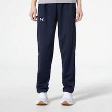 Under Armour Unisex Knitted Trousers Straight Leg Fitness Running Training Loose Sweatpants - Navy Blue - View 1