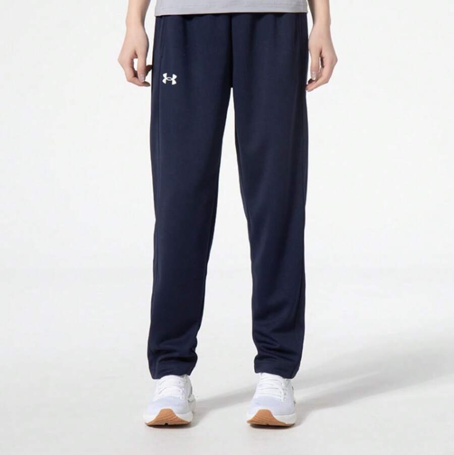 Under Armour Unisex Knitted Trousers Straight Leg Fitness Running Training Loose Sweatpants - Navy Blue - View 1