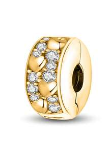 1 Hạt cườm lấp lánh đơn giản thời trang bằng bạc Sterling 925 dành cho vòng tay, vòng tay nữ, đồ trang sức tự làm và trang trí trang phục hàng ngày phù hợp cho bé gái, vật dụng thiết yếu cho trường học - Vàng - Xem 13
