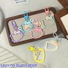 5pcs Sanrio Hello Kitty Keychains, Featuring Cat Paw Pendants And Hollow Cartoon Colorful Rings, Cute Keychain Accessories For Parties And Events, Adorable And Durable Keychains, Suitable For Christmas, Holiday Parties, Birthday Gifts, And Festival Gifts, Cartoon Toy Small Gifts, Christmas Toys, Christmas Gifts, Stocking Stuffers