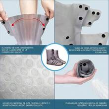 Cubre Zapatos Impermeable, Viaje Antideslizante Plegabl de Reutilizable para Hombres Mujeres - Extra grande - Ver 3