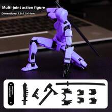 1 pieza Figura articulada de 13 articulaciones - Muñeca maniquí articulada impresa en 3D, Muñeca flexible de 3a generación, Muñeca de descompresión corporal completa DIY, Muñeca antiestrés, Muñeca articulada, Figura posable, Ideal para regalo de cumpleaños o Navidad