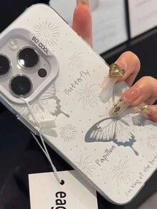 Nueva Funda de Teléfono de Mariposa Metálica Colorida Compatible con la Serie Apple 16 Impermeable a Prueba de Golpes Protección contra Caídas Protección contra Arañazos - Multicolor - Ver 2