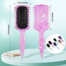 Curl Defining Brush, Curly Hair Brush Products For Effortlessly Detangling Shaping And Styling Women's Men's Curls On All Wet Or Dry Hair Types, Reduces Frizz - Màu tím cẩm thạch - Xem 5