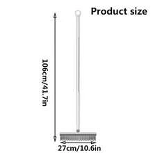 1 pieza Cepillo de piso 2 en 1, cepillo para grietas de mango largo, cepillo de limpieza con cerdas duras mejorado con raspador, rotación de 120°, adecuado para limpiar baño, vidrio, patio, cocina, artículo esencial para volver a la escuela - Multicolor - Ver 3