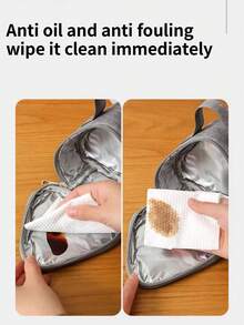 1pc Thickened Aluminum Foil Insulated Lunch Bag, Portable Reusable Lunch Bag