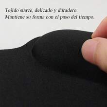 Cojín de muñeca ergonómico de EVA, alfombrilla de ratón de espuma de memoria antideslizante, descanso de escritorio cómodo y amigable con la piel para uso de computadora en oficina - Negro - Ver 9