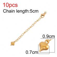 10件装不锈钢超长尾龙虾扣延长链手链项链首饰制作配件 - 尾鏈(10件) - 查看 15