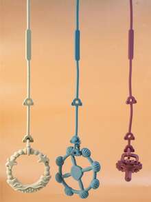 Silikon Anti-Verlust Schnuller Gurt, kleines Spielzeug, Kinderwagen Gurt, Baby Spielzeug Silikon Gurt, dehnbarer Silikon Schnuller Clip, verstellbarer Baby Flasche Gurt, geeignet für Autositz Spielzeug, Beißringe, Baby Kinderwagen Zubehör, Baby Schnuller Clip