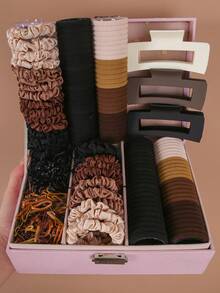 727pcs/Set Cute Princess Style Elastic Hair Ties, Durable & Non-Damaging Hair Bands, Suitable For Daily Use, Ponytail Holders, Hair Accessories, Head Accessories