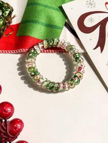 5pcs/3pcs Christmas Colorful Telephone Wire Hair Scrunchies, Soft Elastic Hair Ties For Ponytail, High Elasticity Hair Accessories Suitable For Christmas And Daily Use ,Ponytail Holders ,Hair Elastics ,Hair Rubber Bands ,Hair Rope