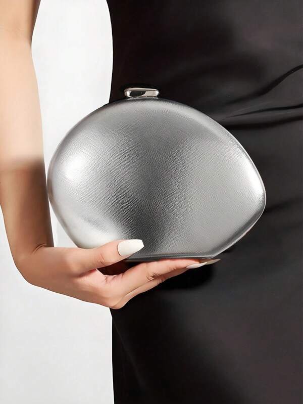 YMI STYLE Women's Glamorous Elegant Patent Leather Clutch Bag, Luxury Geometric Design Box Bag, Magnetic Closure, Metal Long Chain Can Be Used As Shoulder Or Crossbody Bag, Suitable For Parties, Galas And Other Occasions. This Clutch Bag Is An Ideal Choice For Women's Daily Commute, Dates, Parties, Weddings, Graduations, Galas And More.