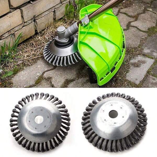 1pc High Quality Wire Weeding Rust Removal, Weeding Plate Wire Weeding Wheel Twist Straw Head, 8 Inch Metal Weeding Accessories, Weeding Wheel