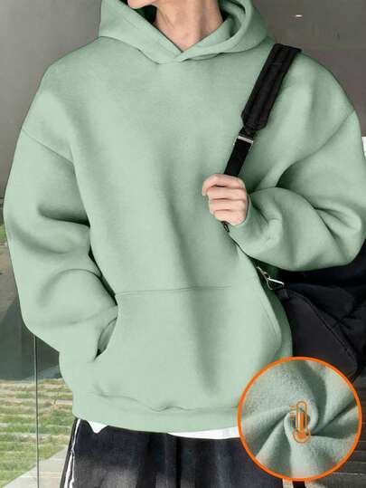 1件青少年男童休闲宽松套头卫衣，街头风，春秋季