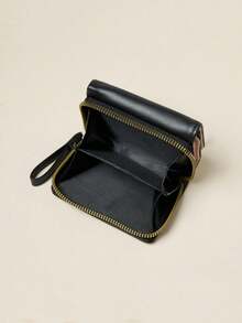 Women's Mini Wallet, Wristlet, Card Holder, Coin Purse, Wallet, Cute Wallet, Small Bag, Lanyard Wallet, Women's Gift, Fun Gift, Teacher's Gift - Black - View 4